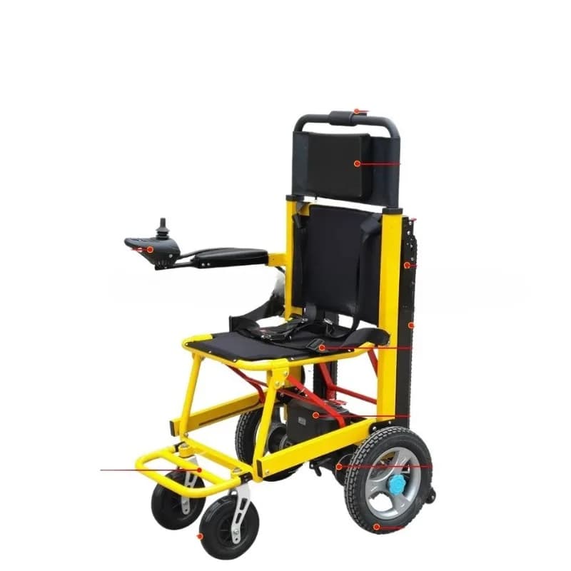 Flat ground electric cart electric climbing wheelchair the elderly up and down stairs stretcher crawler folding climbing machine