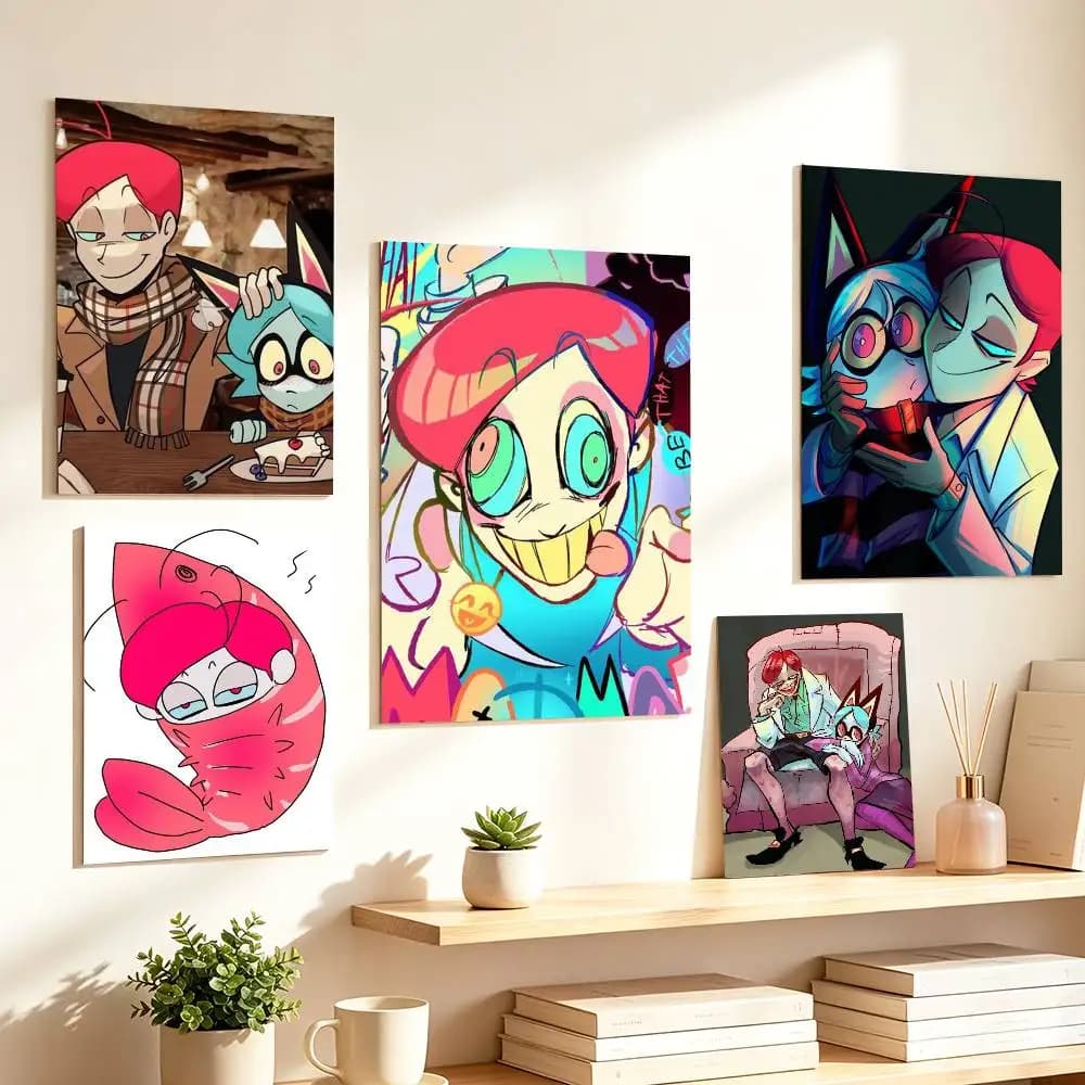 Dr. Masacrik Psychocuties Character   Poster HD Self Adhesive Waterproof Wall Art Ideal for Home Office Dorm Gift