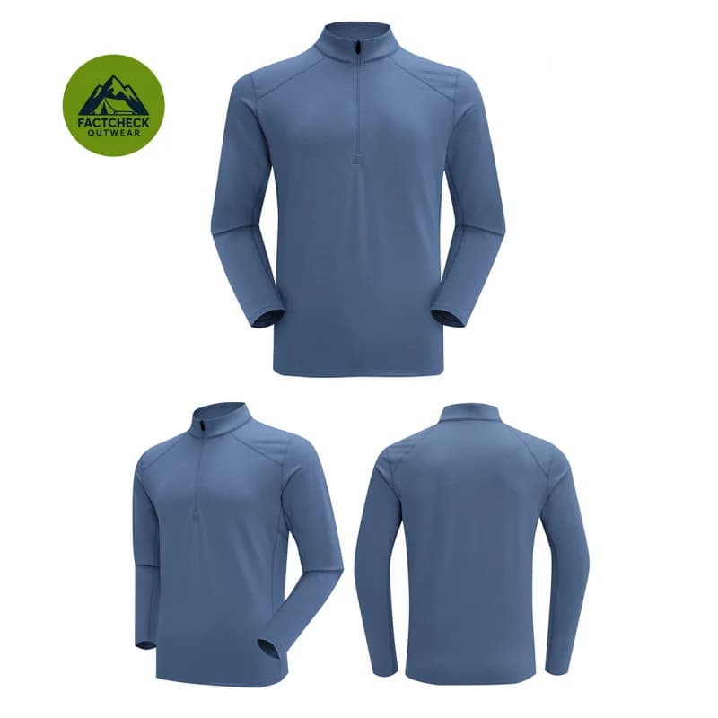 FACTCHECK High Quality EU US Size Men Fitness Tshirt Gym Workout Lightweight Quick Dry Sports Long Sleeve Zip Collar Shirt
