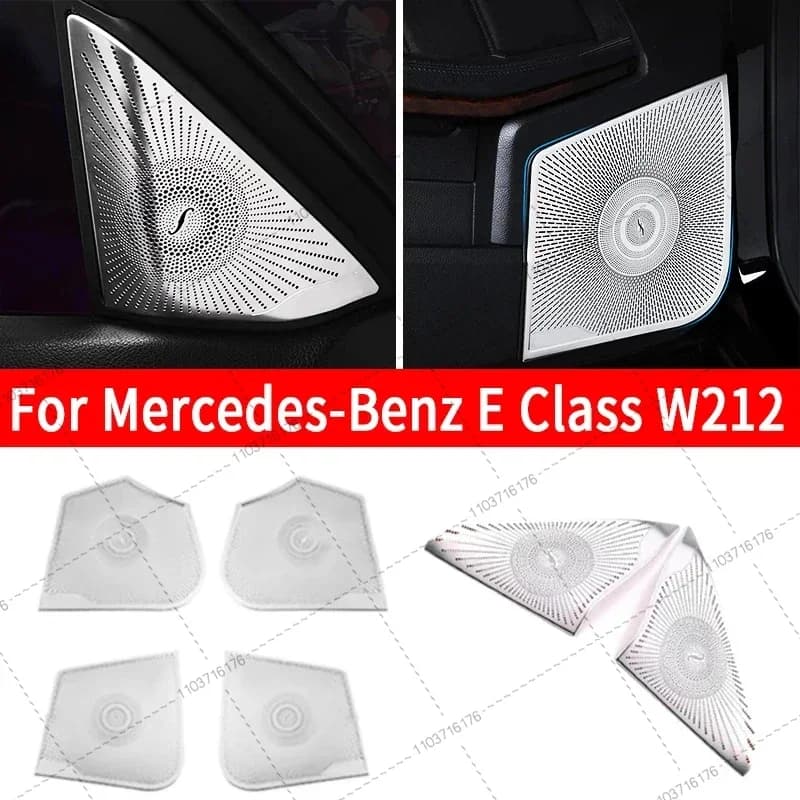 For Mercedes-Benz E Class W212 2010-2015 Steel Speaker Trim Cover Car Door Speakers Stereo Decorate Cover