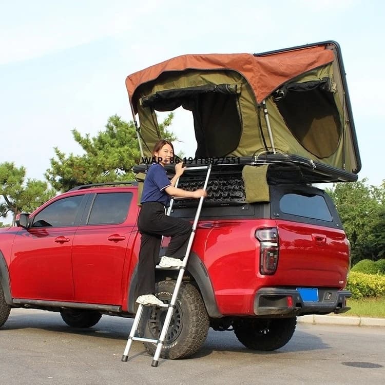 Pickup Truck Rooftop Tent Hard Aluminum Car Tent for  Gladiator Camper Wingle 7 Accesorios