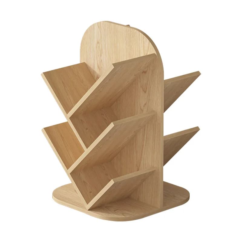 CD storage rack, cream wind desktop rotating bookshelf c