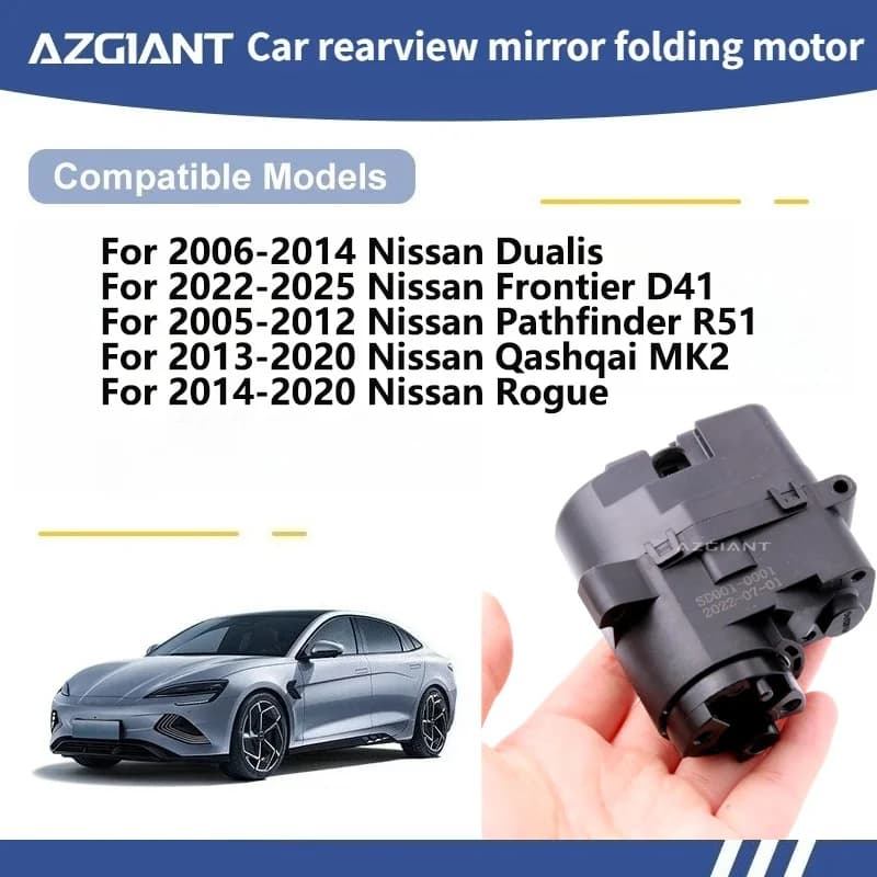 For Nissan Dualis/Frontier D41/Pathfinder R51/Qashqai Original Car Wing Mirror Folding Power Motor Repair High Quality Modules