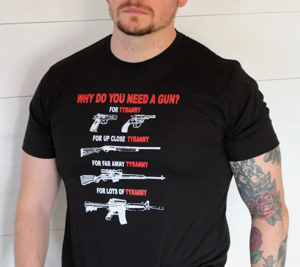 Patriotic Why You Need A Gun T-Shirt 100% Cotton O-Neck Short Sleeve Summer Casual Mens T-shirt Size S-3XL