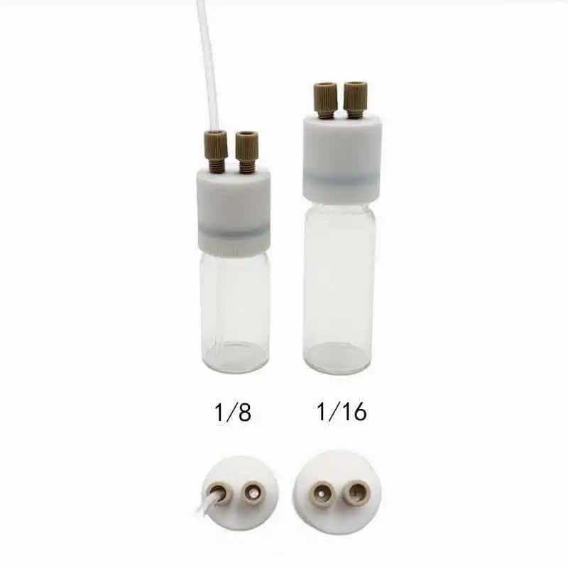 24mm PTFE bottle cap with PEEK head safety valve glass sample bottle