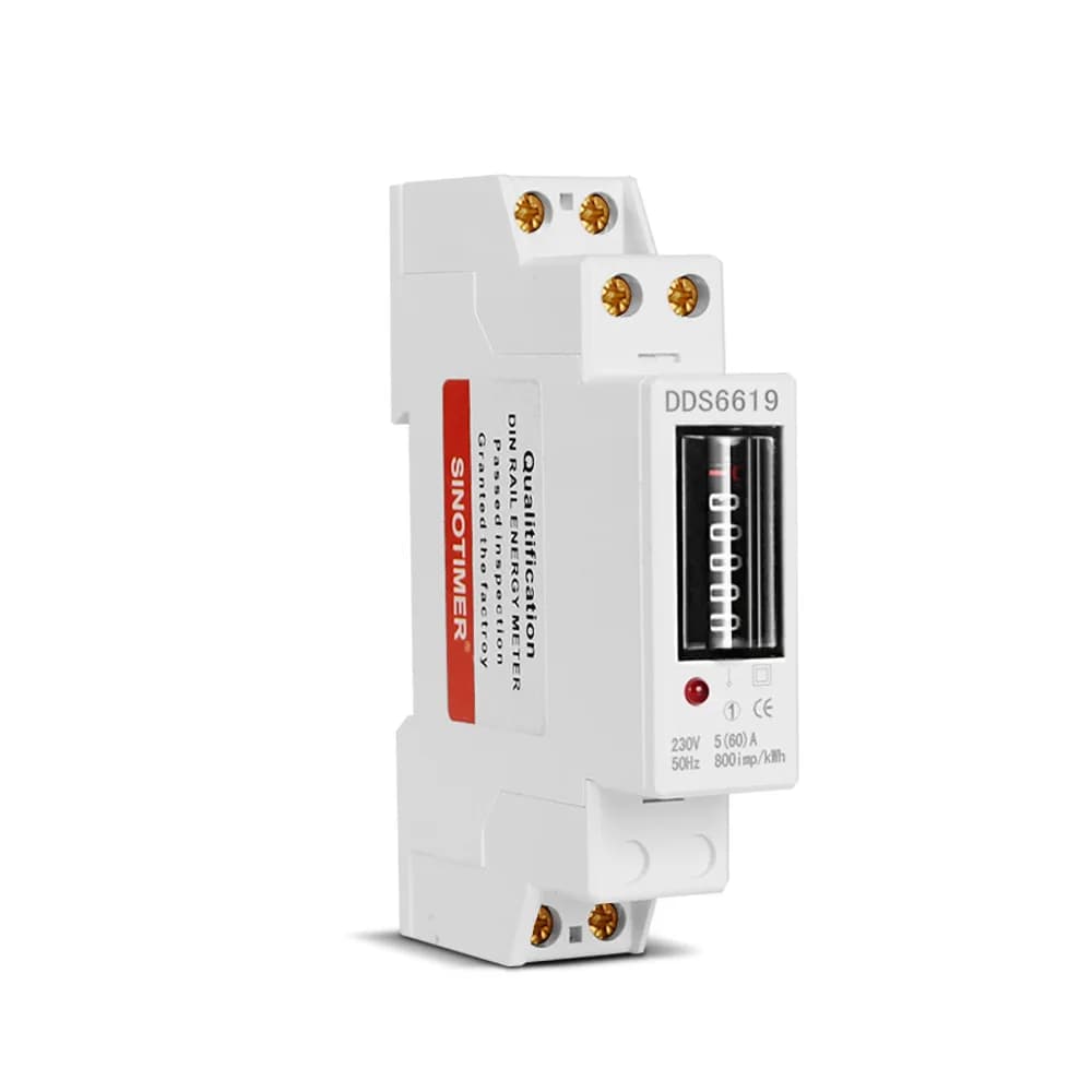 DDS6619-001 230V 30A/60A Low Current Smart Home Digital Single Phase Mechanical Meter Counter Display 1P 50Hz Energy Meter