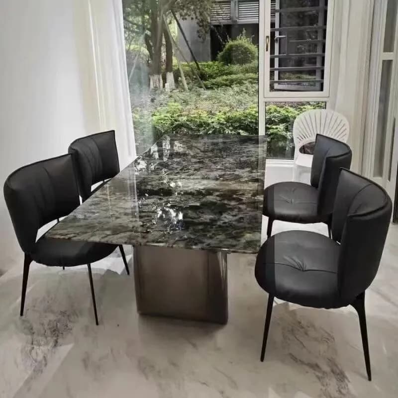 Premium Home Leisure Dining Chair Thick Padded Living Room Chair Coffee Shop Restaurant Seat Designer Showroom High Back Stool