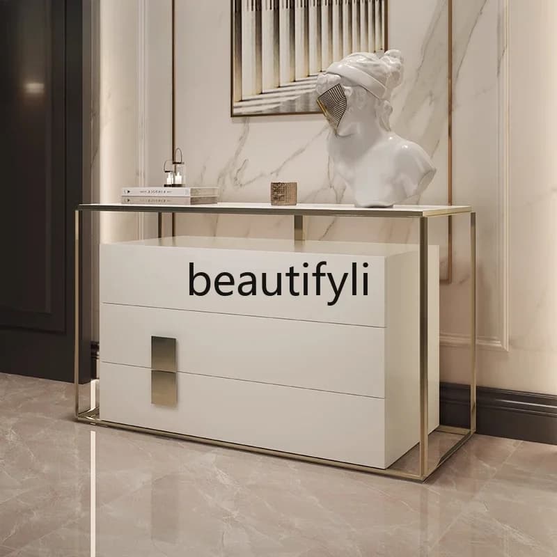 E182 Italian light luxury, villa entrance foyer decorative porch cabinet, bedroom locker, aisle dining side cabinet