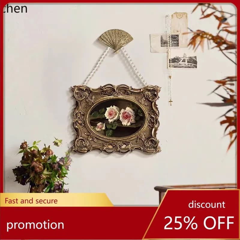 Zml entrance decoration painting medieval rose living room hanging painting bedroom table photo frame