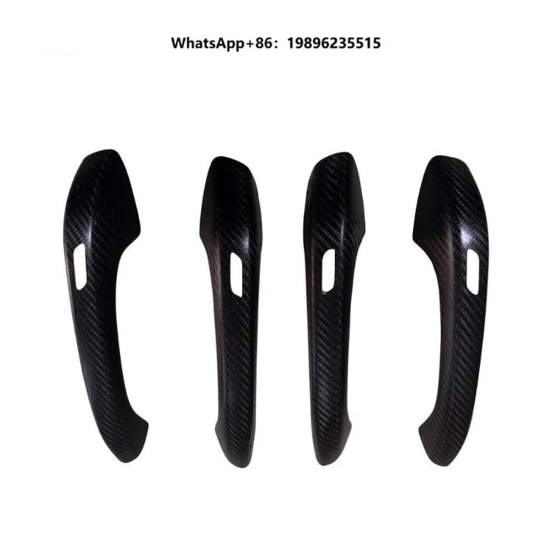 Carbon Fiber Side Door Handle Bar Cover Interior Trim 2018 up
