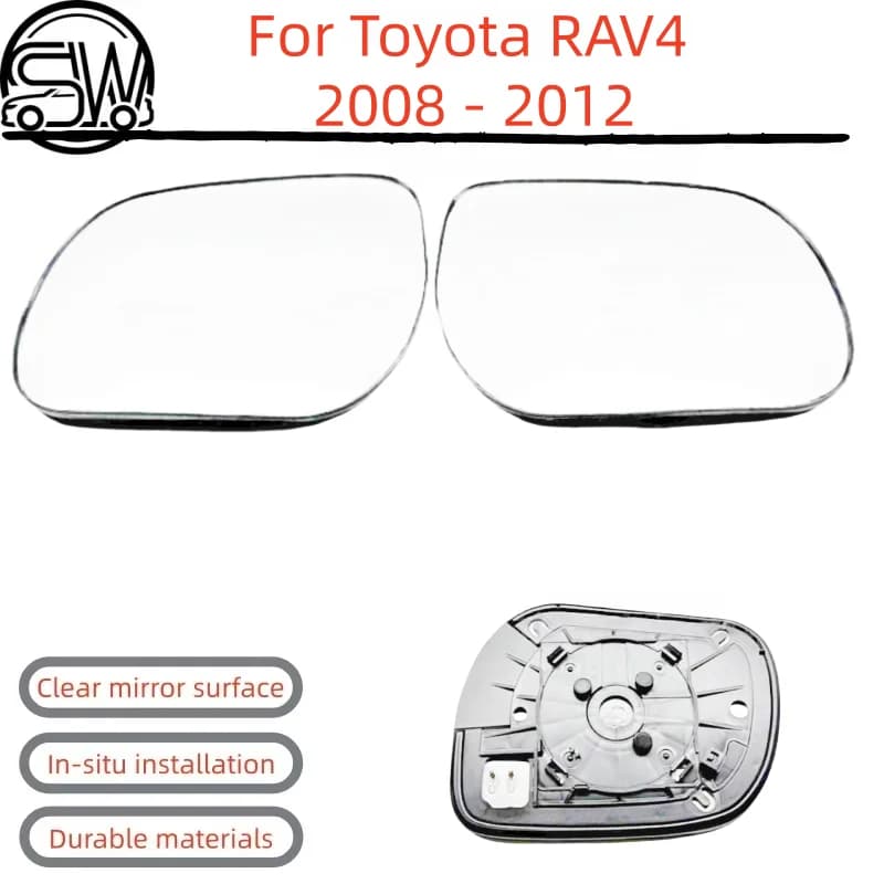 For Toyota RAV4 2008 - 2012 Rearview mirror heating, rearview mirror lens, rearview mirror glass.
