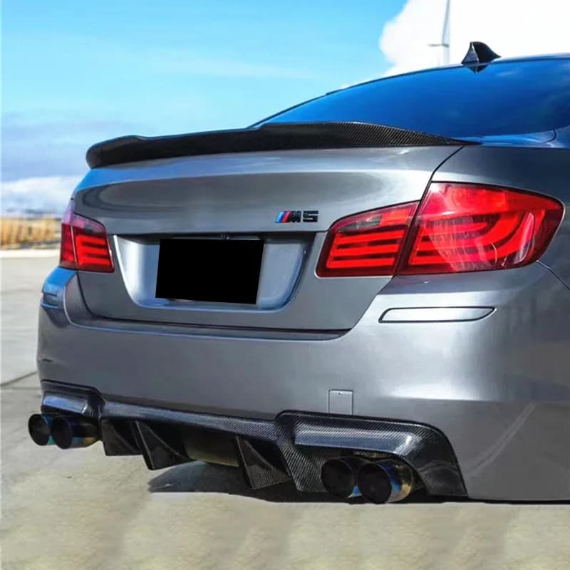 For BMW 5 Series F10 F18 M5 520i 525i 528i 530i 535i 2010-2017 PSM Style Car Rear Spoiler Wing Trunk Lip Tail Trunk Spoiler Trim