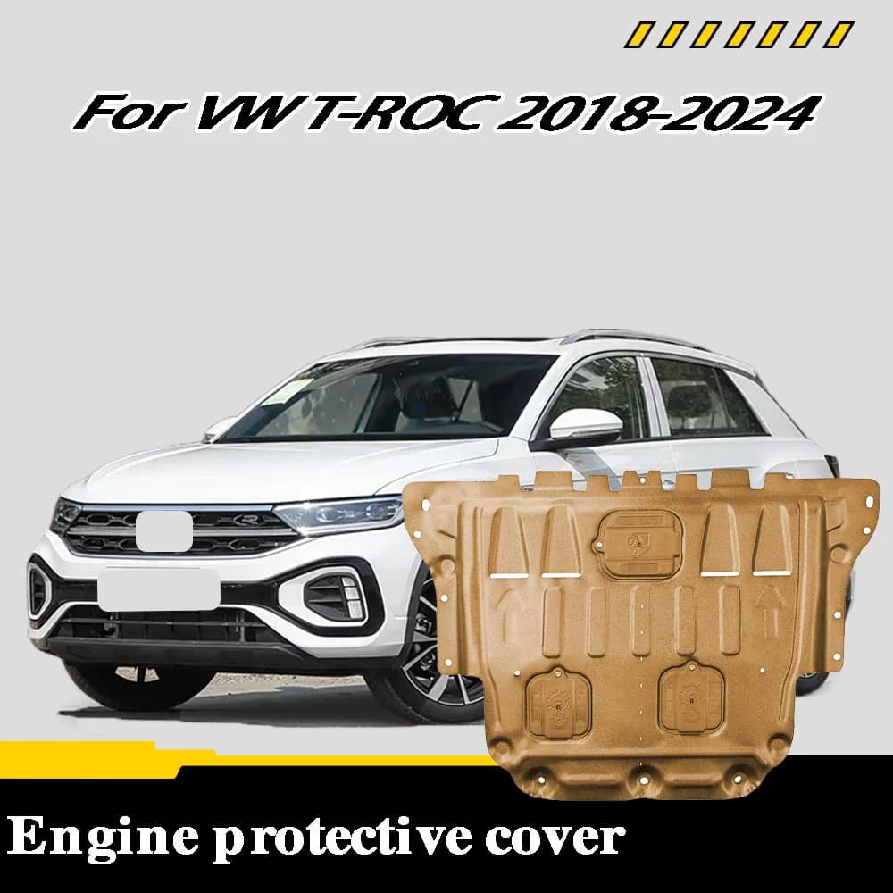 Engine Chassis Shield Splash Bottom Protection Board Car Accessories Under Cover For VW T-ROC 2018-2024 1.2T 1.4T