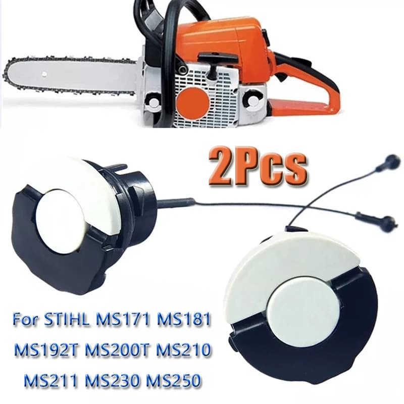 2Pcs/Set Fuel Cap & Oil Cap For STIHL MS171 MS181 MS192T MS200T MS210 MS211 MS230 MS250 Chainsaw Grass Trimmer Tool Parts