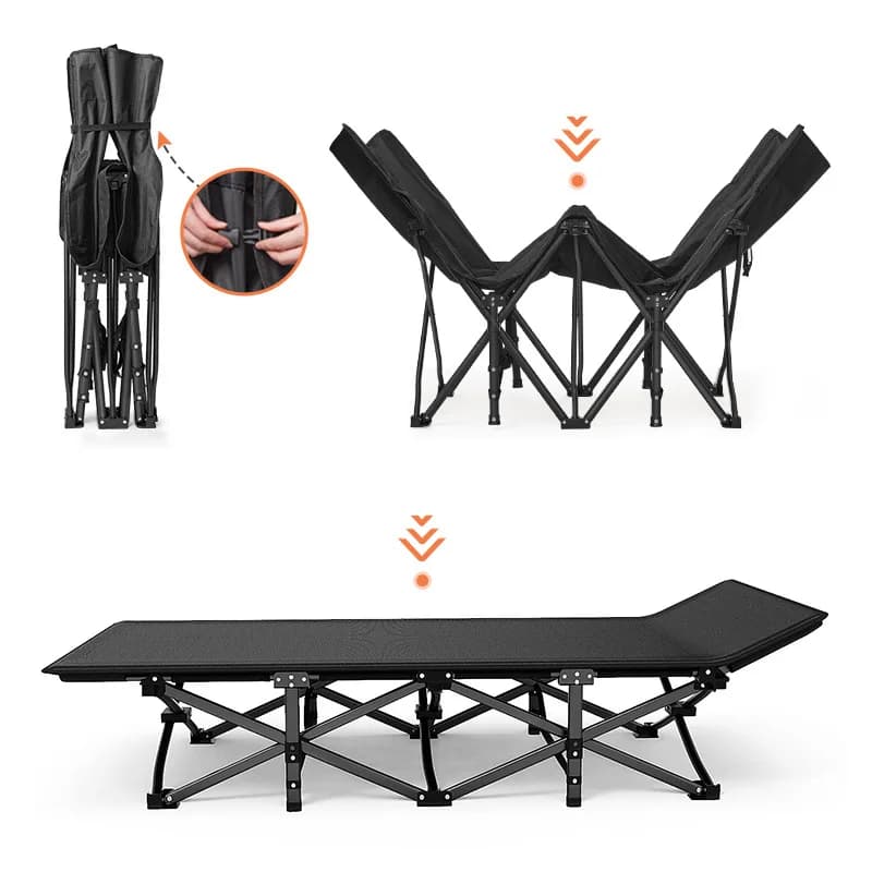 Outdoor camping camping bed simple folding escort bed single office lunch break outdoor camp bed