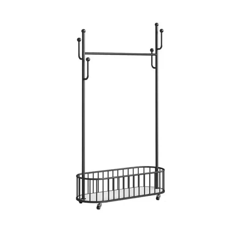 Wooden coat rack Storage rack Metal  with wheels