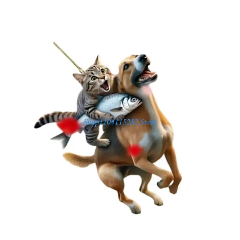 Animal Feline Inspired Auto Interior Hanging Ornament Decoration Backpack Attachments Premium Shatter Resistant Acrylic