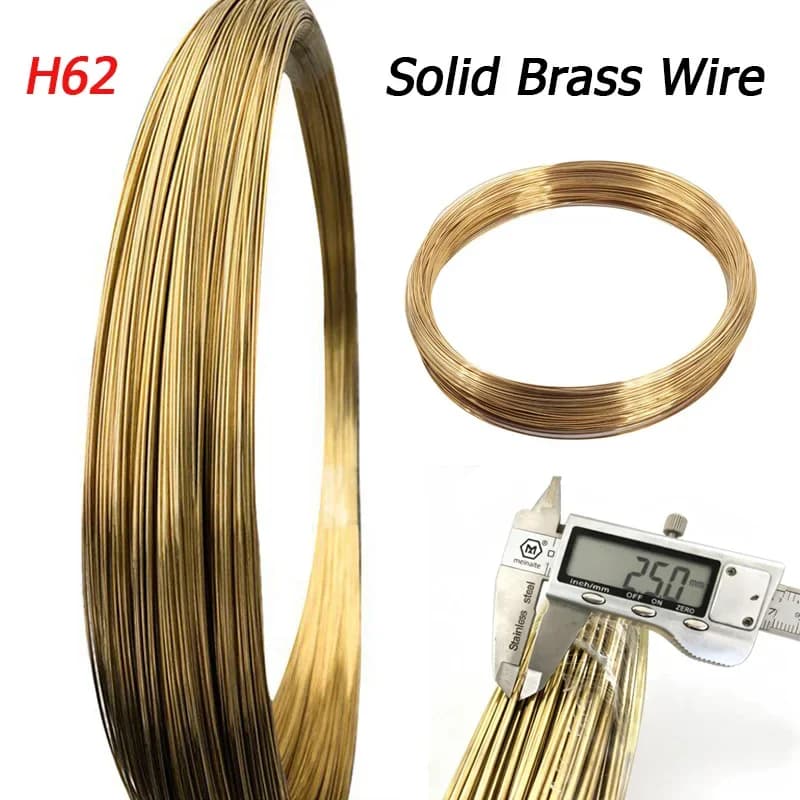 1KG Soft Brass round Wire Dia 0.3 0.4 0.5 0.6 0.8 1 1.5 2 2.5 3mm H62 Solids Brass Wire Brass Metal Wire