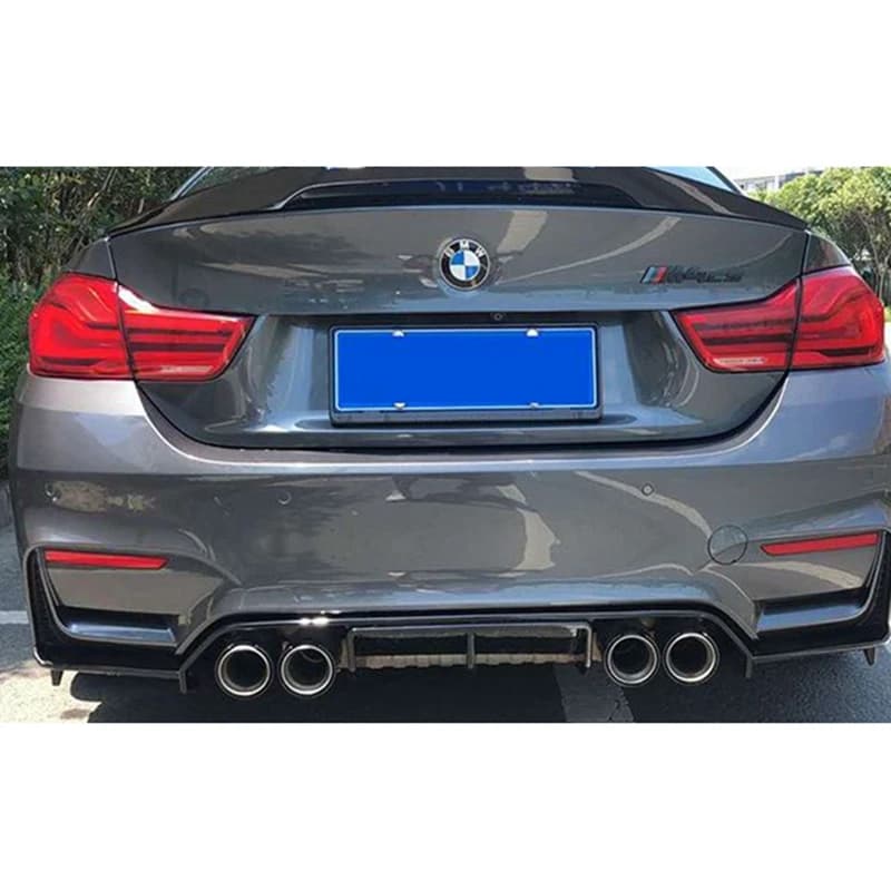 F80 Car Rear Bumper Diffuser Spoiler Lip Splitter Rear Bumper Lip Protector Guard For BMW F80 M3 F82 M4 2015-2020 glossy black