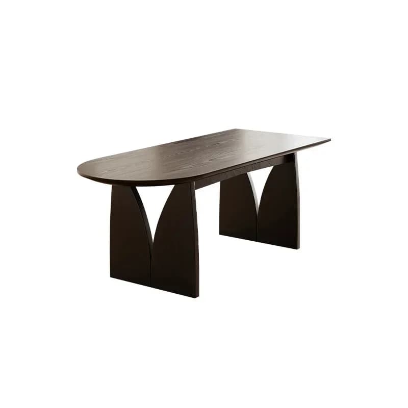 Solid wood dining table household small apartment