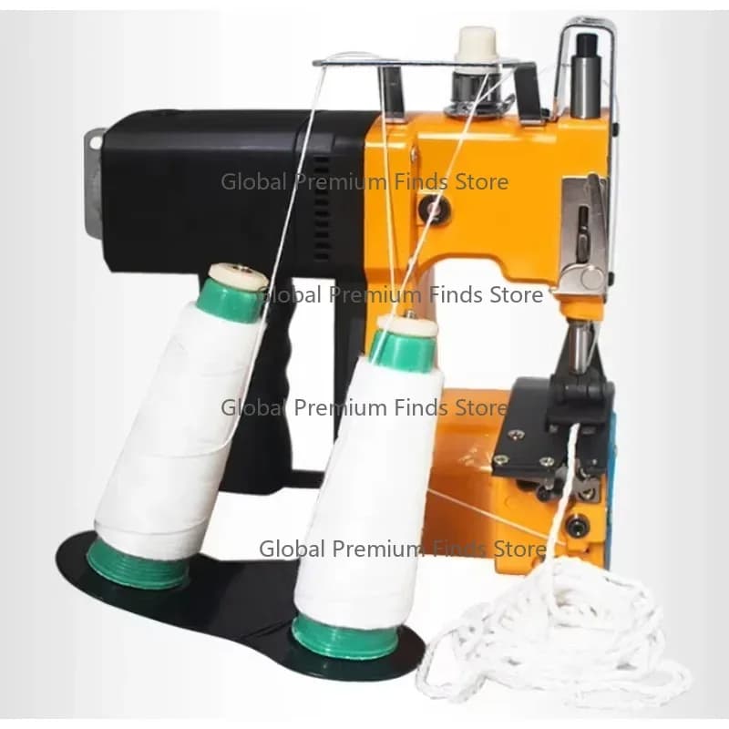 Double Thread Electric Sewing Machine | Portable Home Tool for Woven/Rice Bag Sealing