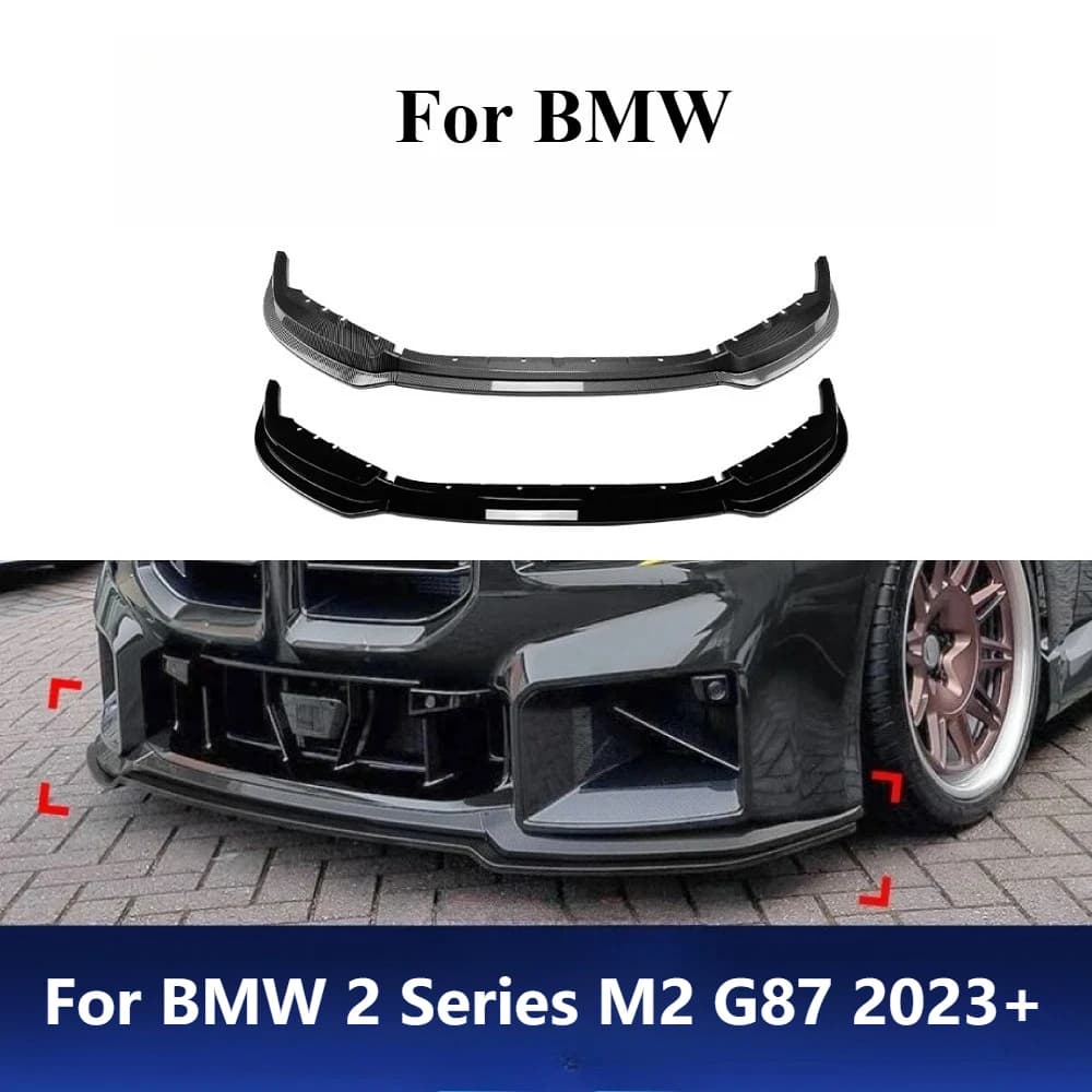 For BMW 2 Series M2 G87 2023+ Front Bumper Lip Splitter Spoiler Canards Body Kit Front Surround Exterior  Modification Accessory