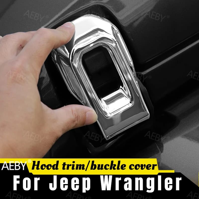 For Jeep Wrangler 2018-2025 Hood strap installation kit,buckle,Engine hood buckle strap,Anti-Shake Heavy Duty,Accessories