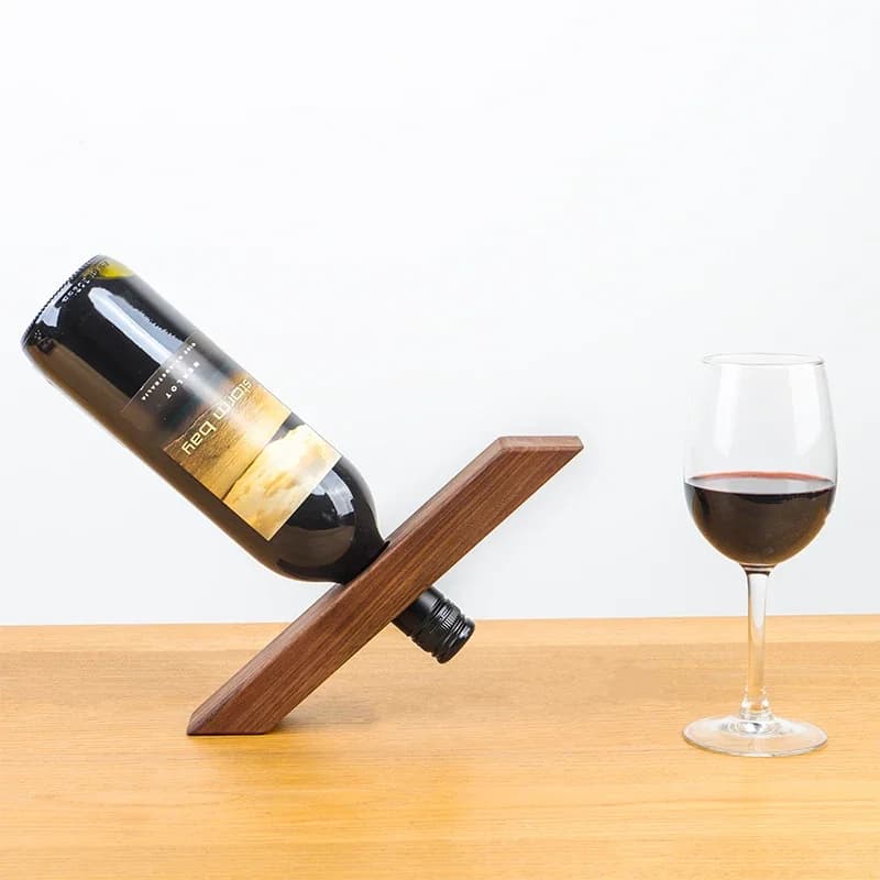 Home red wine rack decoration creative solid wood personality display stand wine rack modern simple wood storage bottle