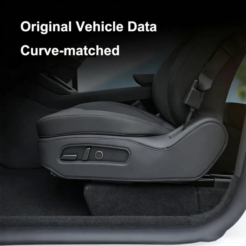 For Tesla Model Y Juniper Seat Both Side Anti-Kick Pad Sticker Soil-proof Mat Side Door Anti-scratch Leather Protective Stickers