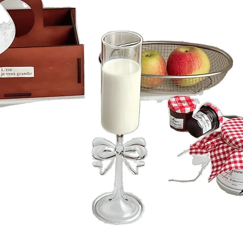 Original niche designer Internet celebrity goblet high value bow wine glass cocktail glass home new use
