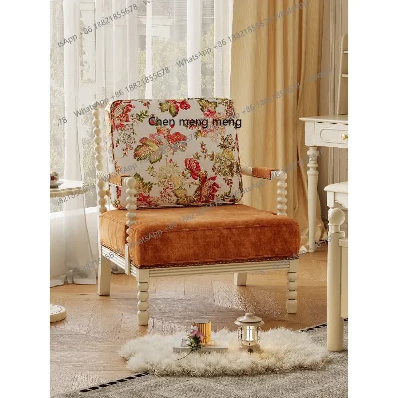 X  Household solid wood high-end living room, balcony leisure chair