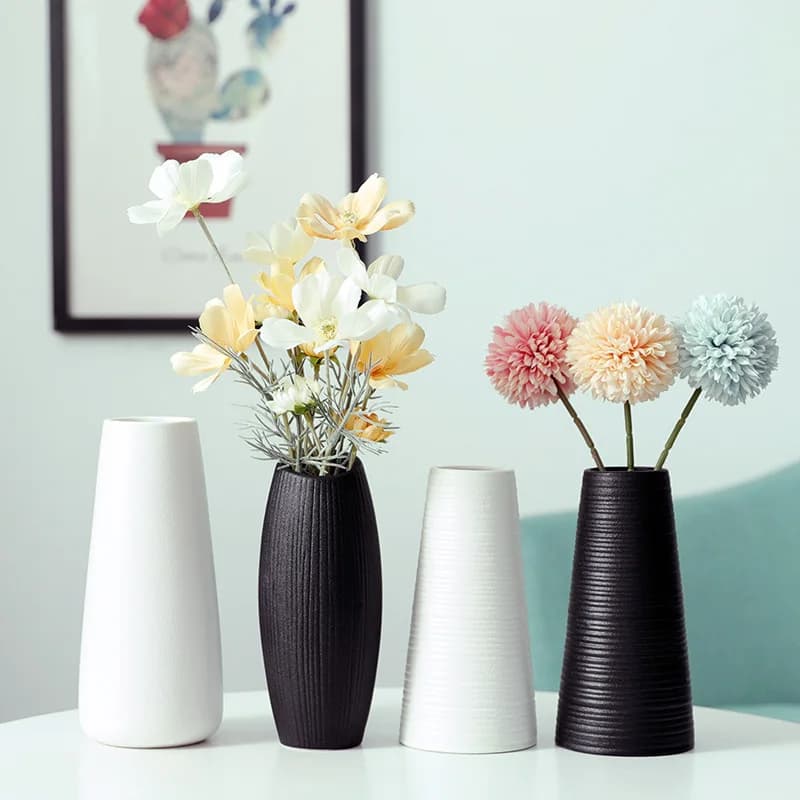 Nordic style ins ceramic vase, modern and simple hydroponic flower container, living room decoration vase