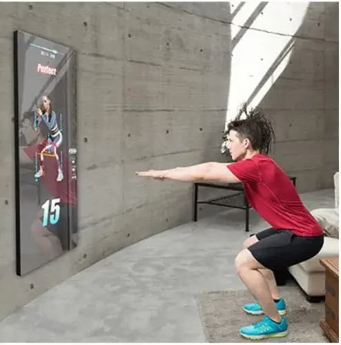 Virtual Intelligent GYM Mirror 32" 43" Inch TFT LCD Touchscreen Android Display Player Interactive Fitness Mirror with Camera