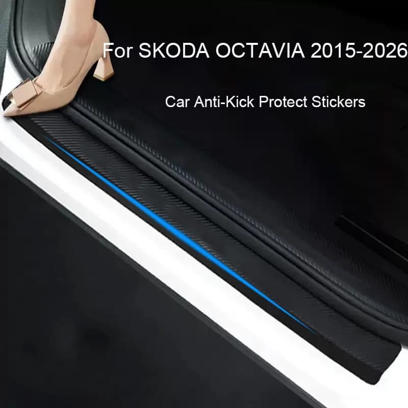 Car B-Pillar Door Anti-Kick Protect Pad For SKODA OCTAVIA 2015-2026 Auto Trunk Anti-Dirty Scratch Resistant Interior Accessory