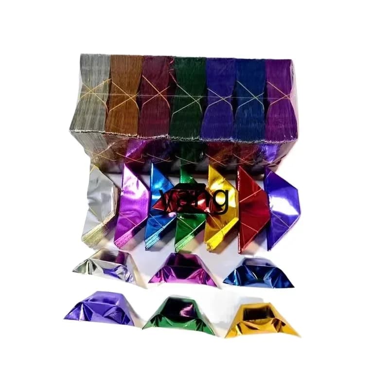 LTT Colorful ingot paper work in progress gold ingot paper hand folded gold foil sacrificial supplies