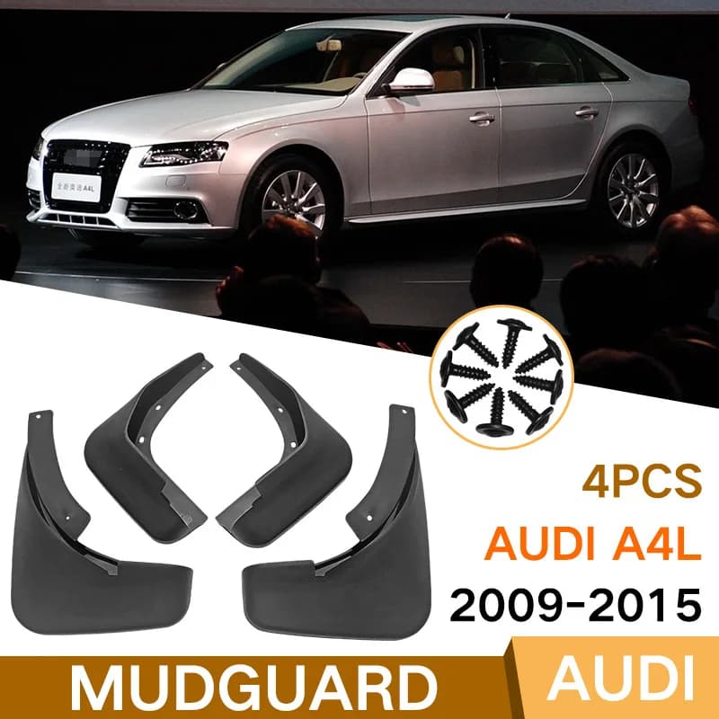 4Pcs Car Fender For AUDI A4 B8 2008 - 2015 Mud Flaps Splash Guards Auto Mudflap Mudguard cars accessories