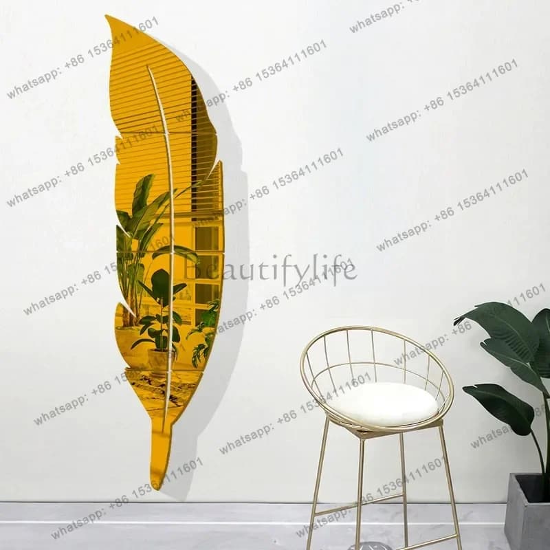 ld Big Irregular Mirror Floor Accessories Girls Sticker Decoration Art Mirror Modern Living Room Living Room Decorations