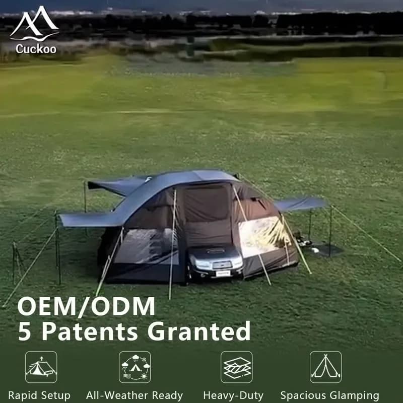 Oversized SUV Car Tailgate Inflatable Tent Heavyweight Oxford Fabric Rear Car Tent Shelter for Outdoor Family Truck Camper