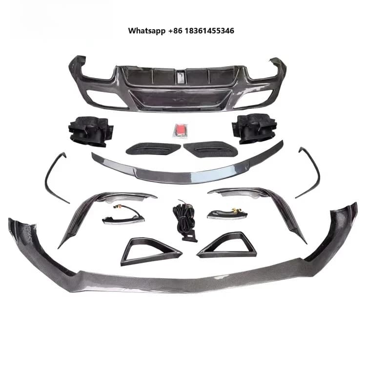 for  GLE C166 Coupe Upgrade to B Style Body Kit Carbon Fiber Material Front Lip Rear Diffuser Spoiler Body Kit