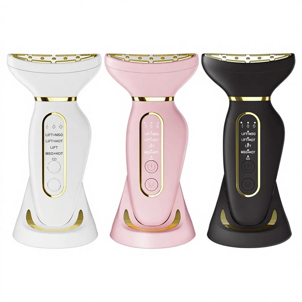 EMS Microcurrent Face Neck Lifting Device Zinc Alloy Handheld Beauty Tool USB Rechargeable for Skin Tightening & Contouring