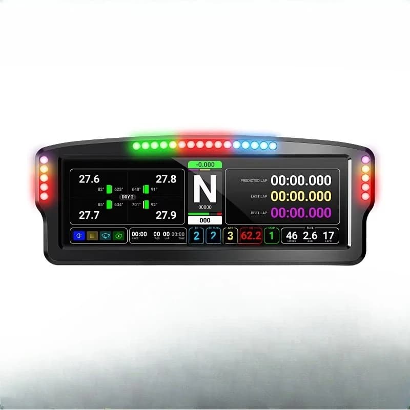 8 inch professional racing emulator instrument, LCD game steering wheel instrument screen