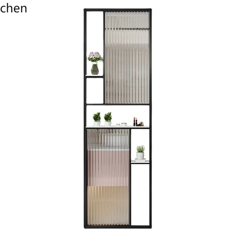 D5 Living Room Iron Art Stainless Steel Changhong Glass Screen Entrance Hallway Washstand Decorative Fake Wall Partition