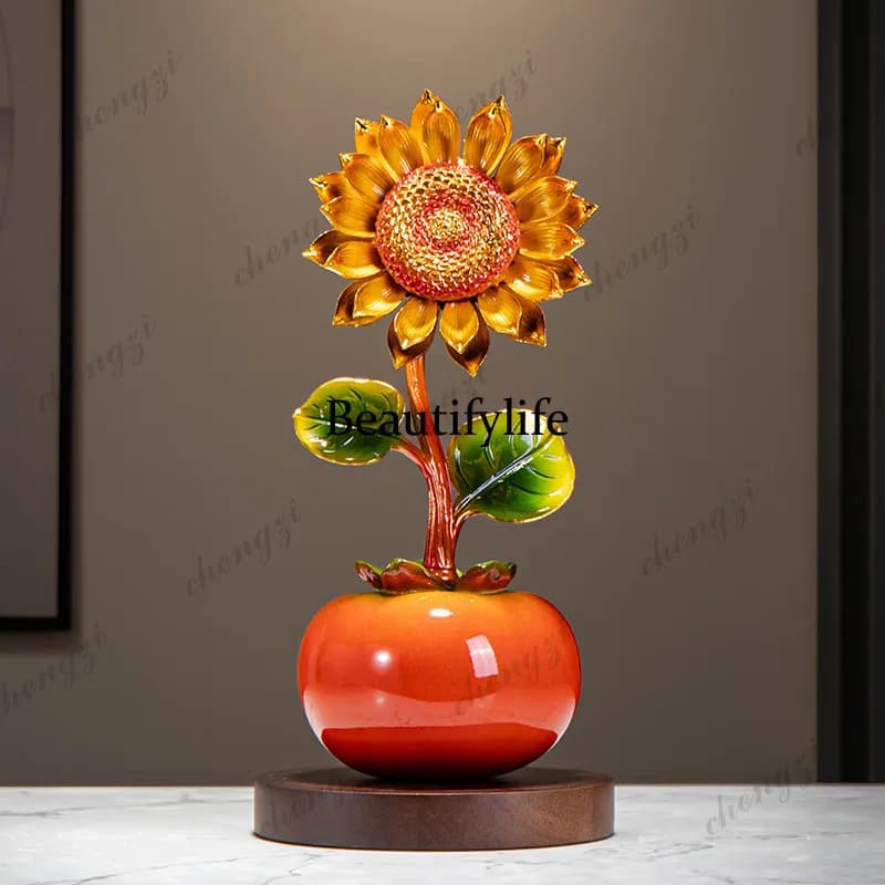 A73 sunflower ornament office brass ornament good meaning graduation season