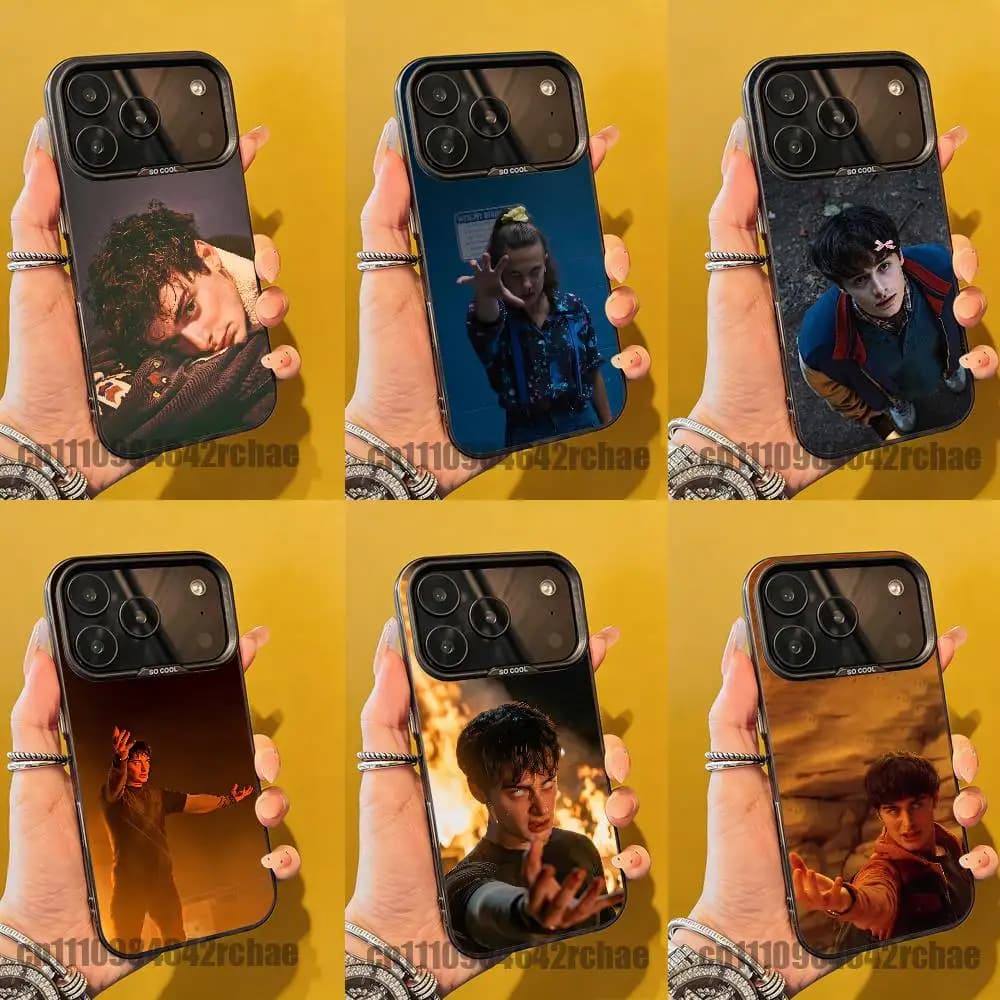 For Noah Schnapp Phone Case For iPhone 14 16 12 15 13 17 11 E Pro Max Plus Air Mini Grey Silver Shell