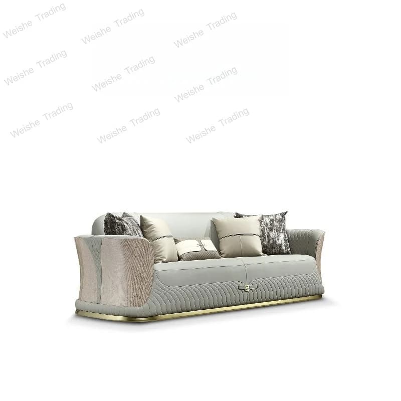 Modern light luxury leather sofa living room furniture