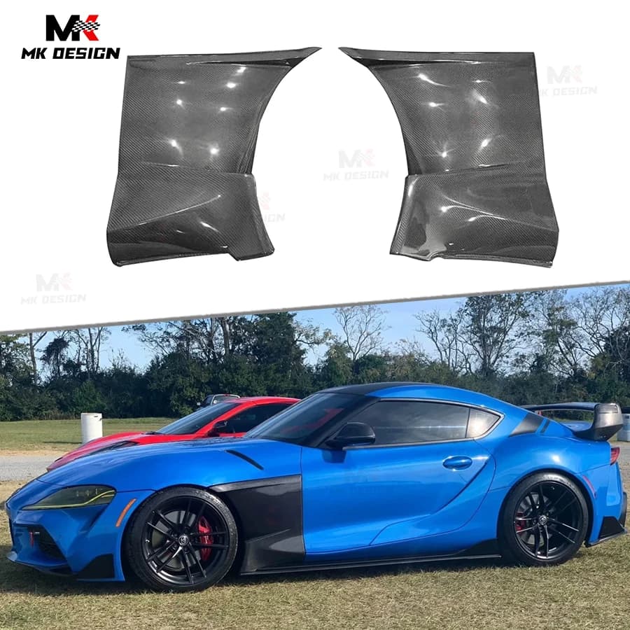 Carbon Fiber EVS Style Front Fender Flare for Toyota Supra A90 2019+ Front Side Fenders Body Kit Car Exterior Accessories