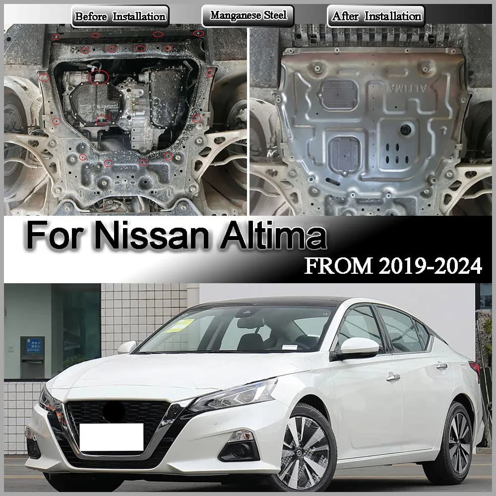 For Nissan Altima 2019-2024 2.0T Engine Guards Aluminum-magnesium alloy Manganese Steel Alloy Engine Protection Device