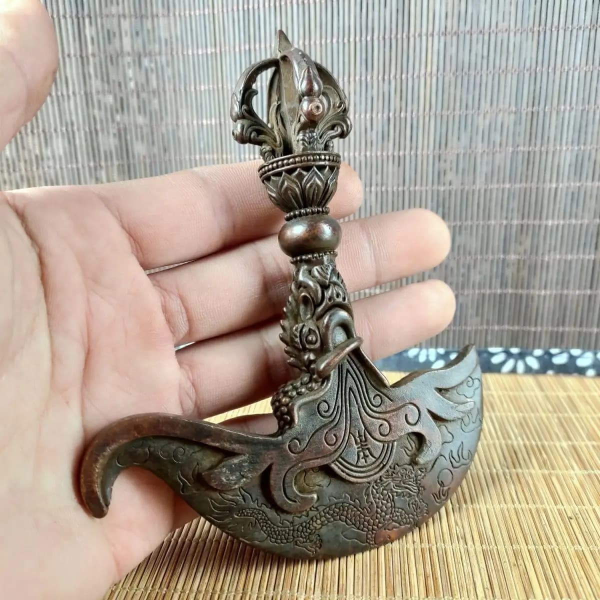Tibetan Dragon Vajra Statue Buddhism Phurba Kirti Kila Ritual Objects Buddhist Tantric Meditation Decor Sculpture