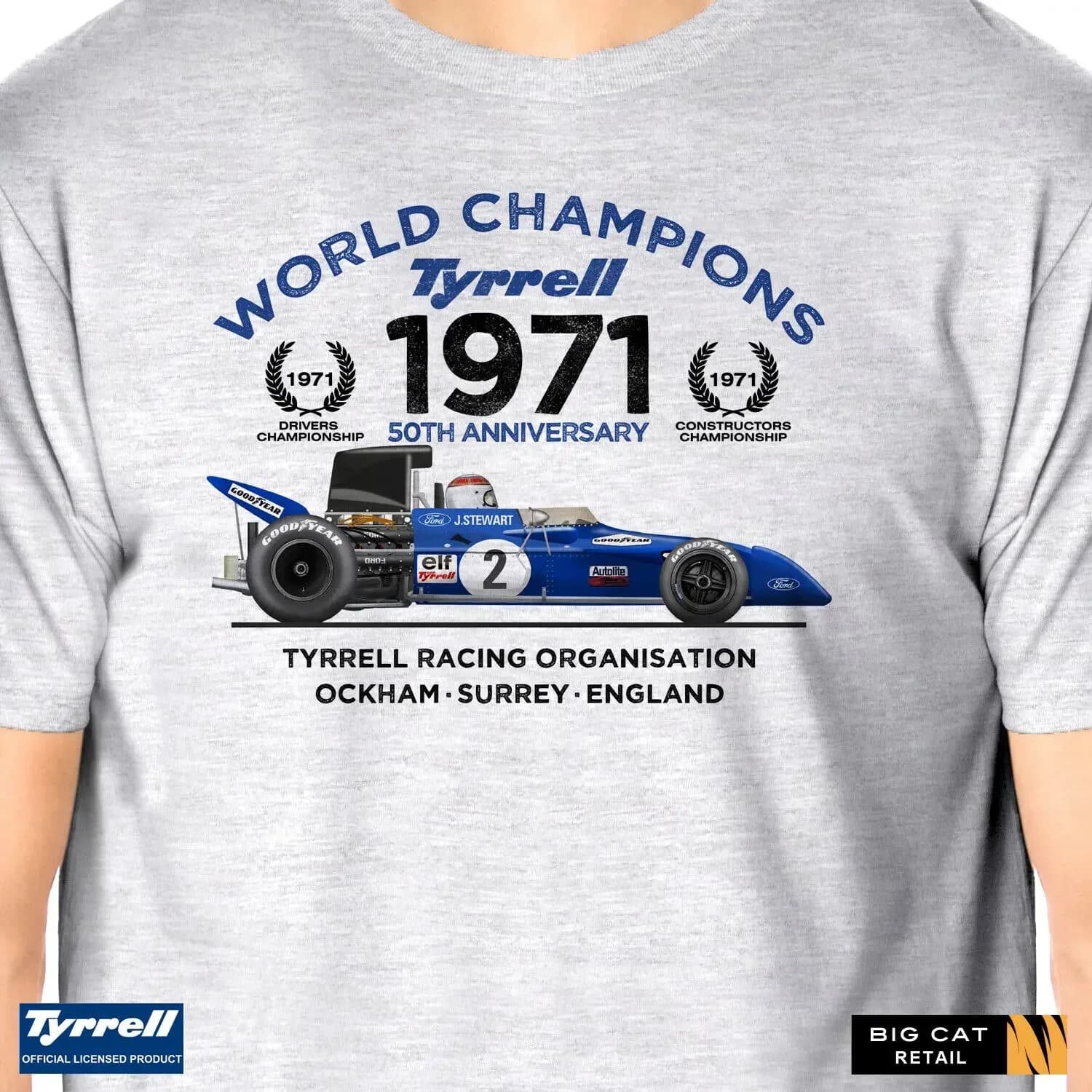 1971 Racing World Championship Anniversary Automobile Race T-Shirt 100% Cotton O-Neck Summer Short Sleeve Casual Mens T-shirt