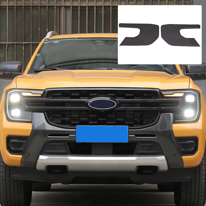 2-piece set TPU black For Ford Ranger 2023+ car styling car headlight film decorative sticker car modification accessories
